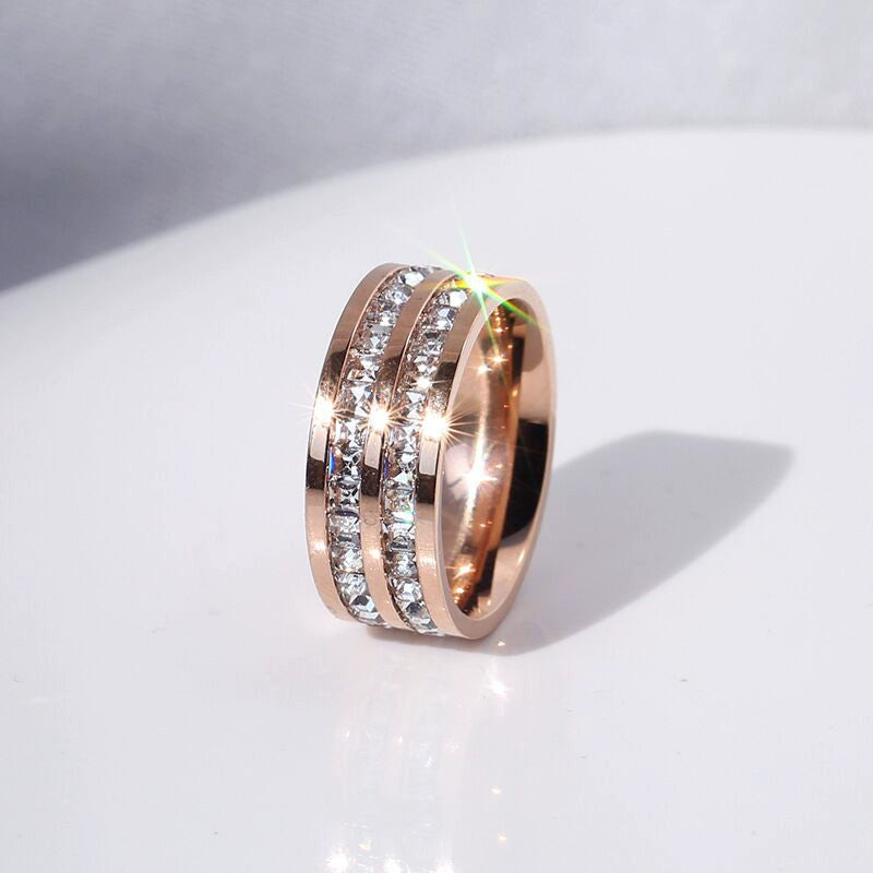 Niche Style Starry Women's Couple Cold Style Titanium Steel Ring