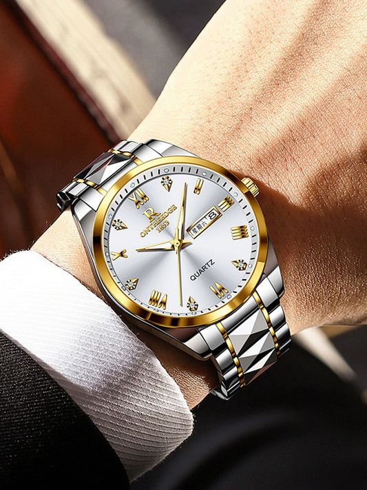 Brand-Name Authentic Swiss Mechanical Men's Waterproof Watch