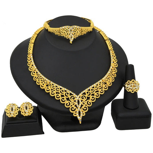 Jewelry Fashion Classy Gold Plated African Party Necklace