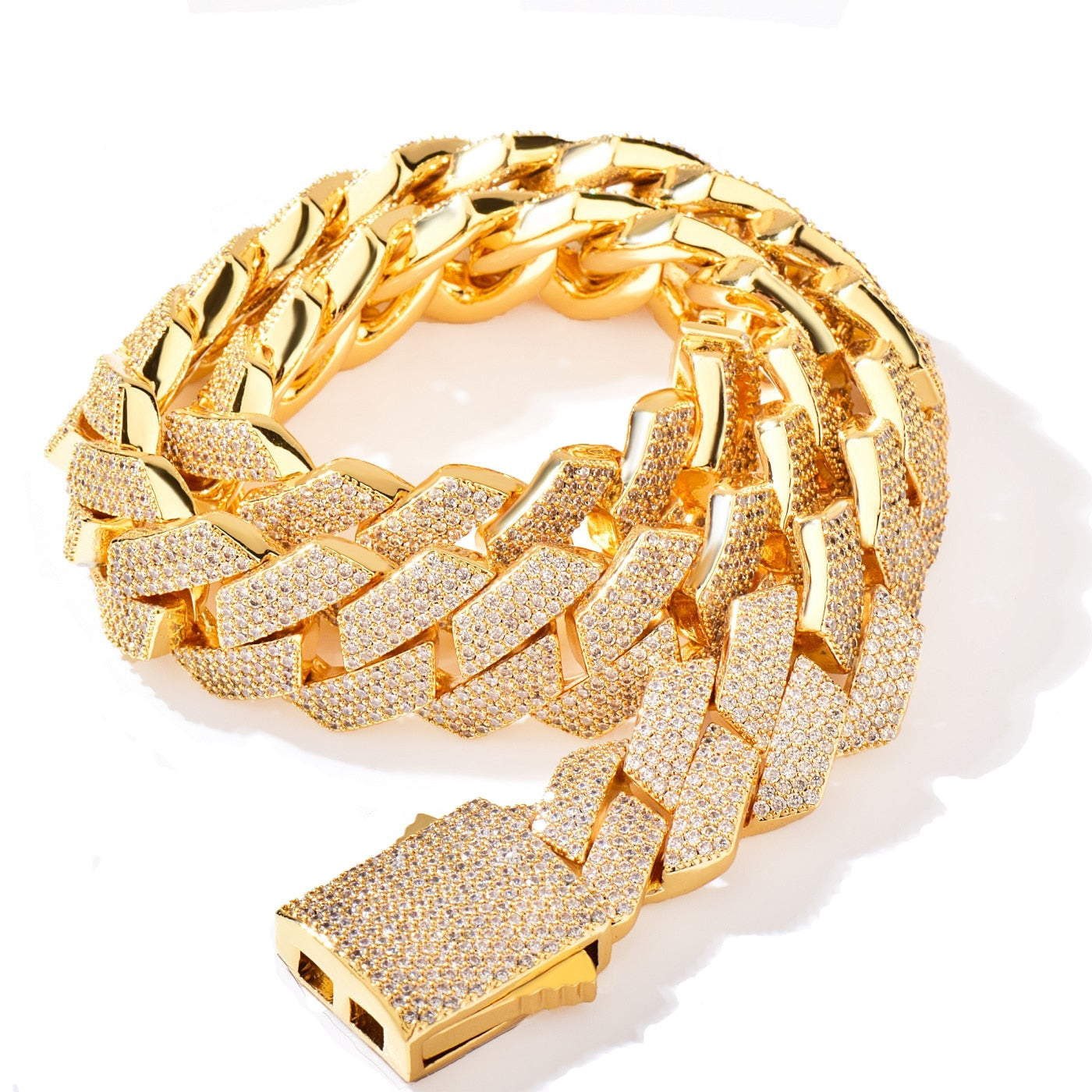 Men Hip Hop Necklace Iced Out Zirconia