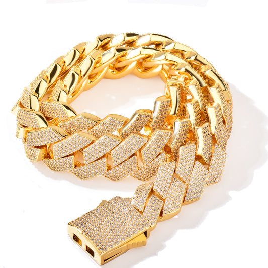 Men Hip Hop Necklace Iced Out Zirconia