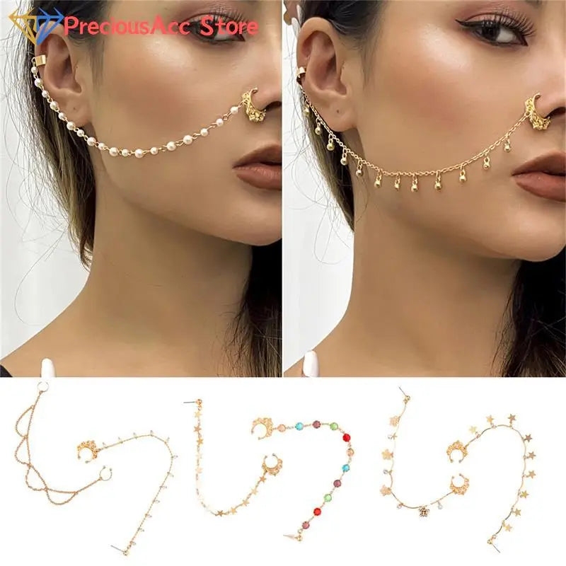 Chain Earring Nose Clip Piercing Jewelry