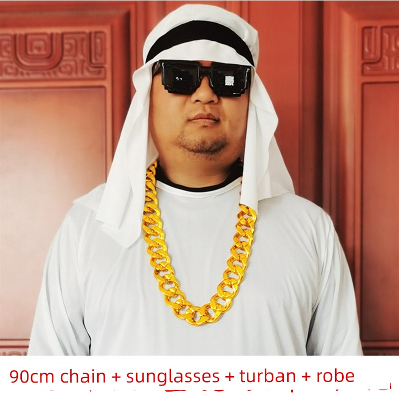 Props Super Thick Fake Gold Plastic Funny Chain