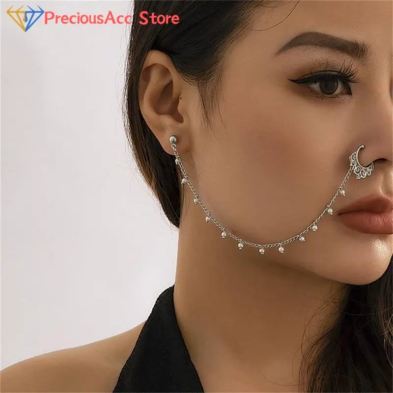 Chain Earring Nose Clip Piercing Jewelry