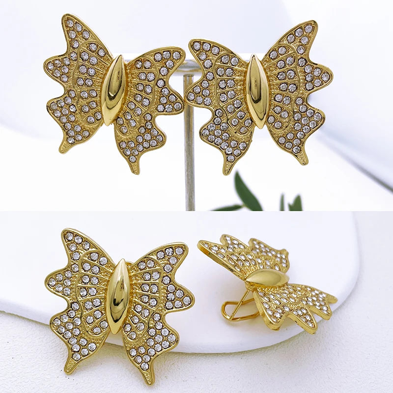 Elegant Butterfly Plated Set Jewelry