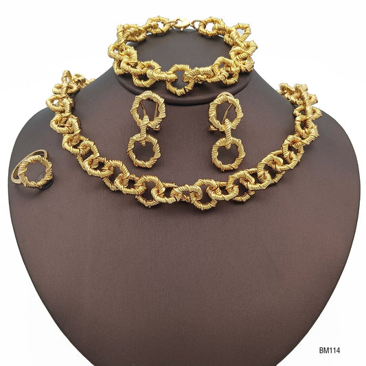 Gold Plated Jewelry Set For Women African