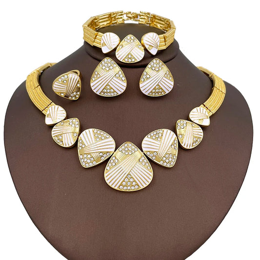 Luxury Design Triangle  Women Necklace Jewelry Set Daily Wear