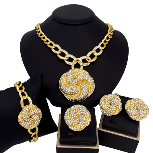 Classic Design Gold Plated Full Set Jewelry