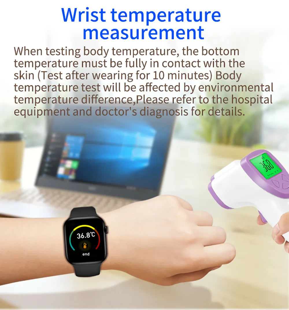 Women Men Sports  Bluetooth Call for Apple  Heart Rate Blood Oxygen Monitor.