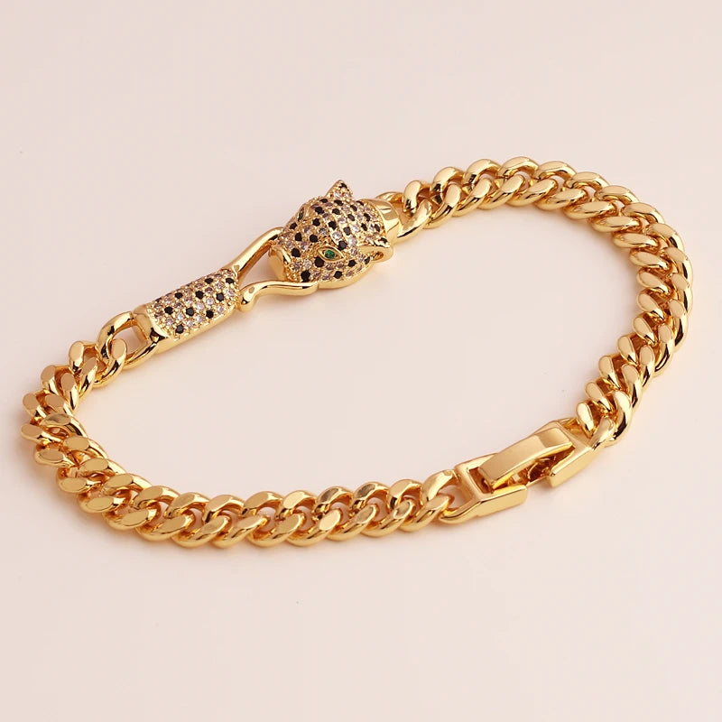 Black Leopard 18K Gold plated