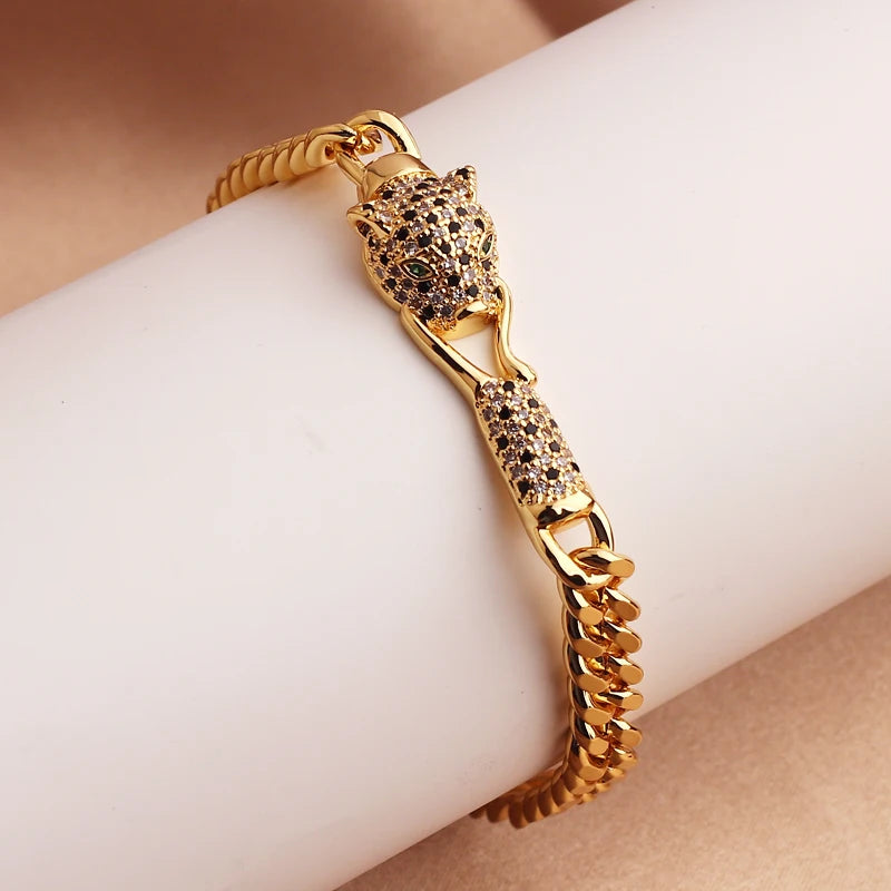 Black Leopard 18K Gold plated